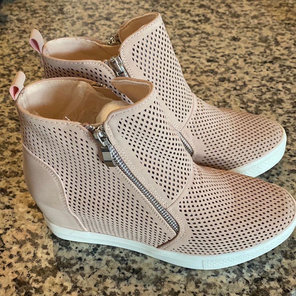 Pink Sneaker booties